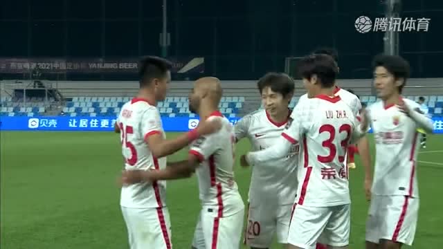 李申圆头球破门|吕文君传射建功|3-0力克大连人|足协杯首回合|上海海港大胜大连人