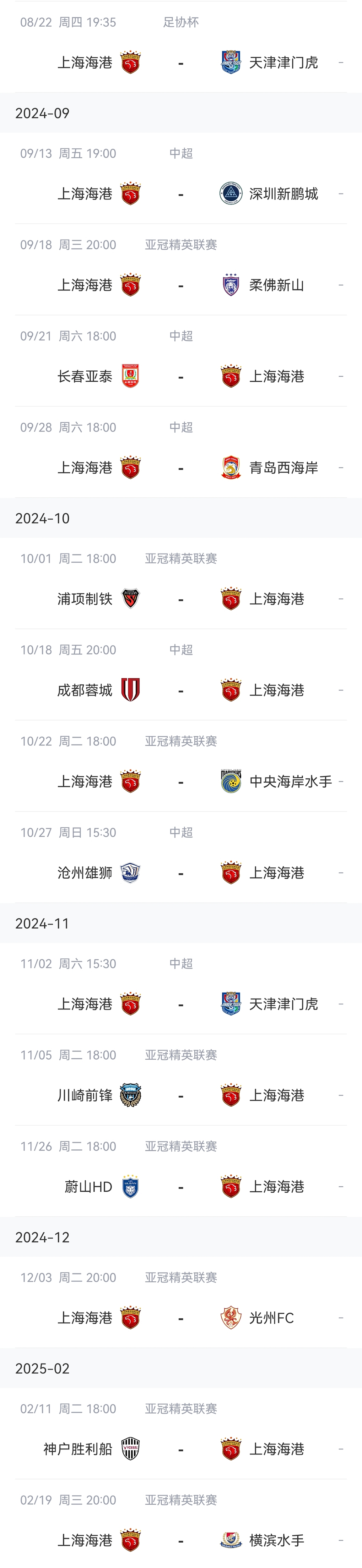 申花海港剩余比赛分析