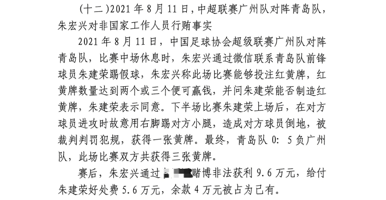 5.6万元背后：朱建荣与裁判疑似勾结