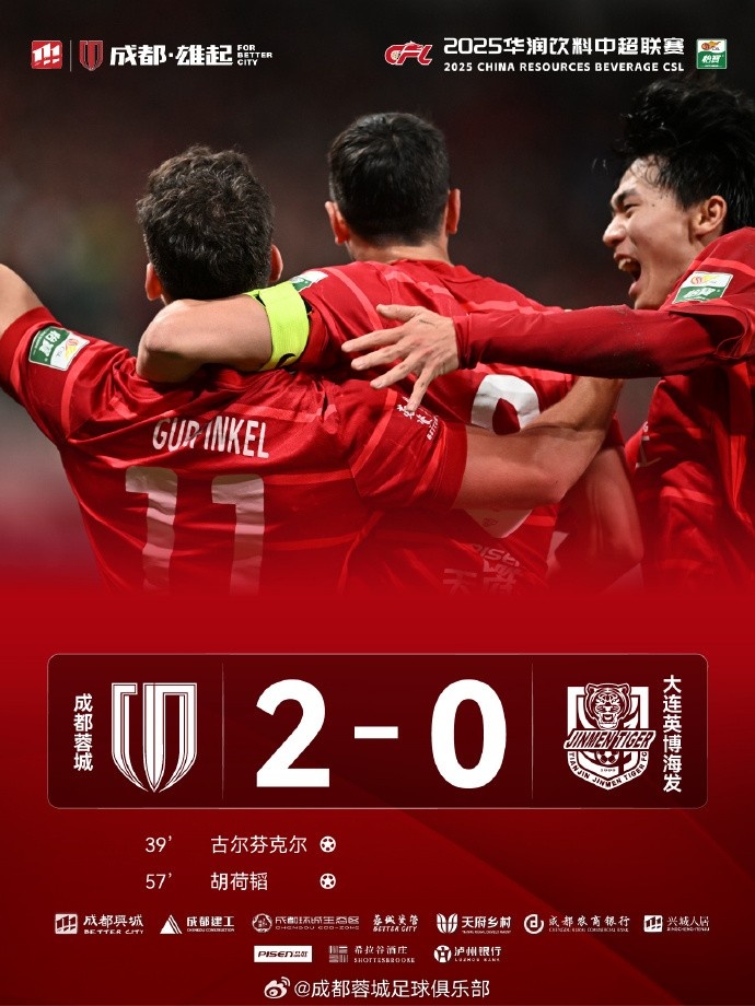 成都蓉城展现实力2-0击败大连