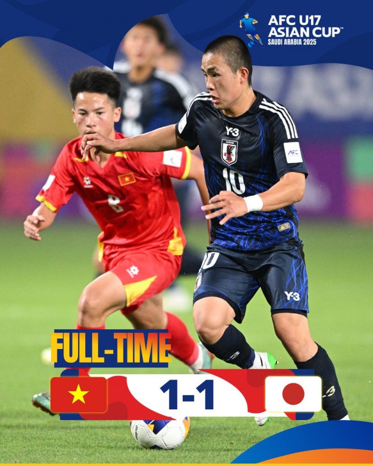 1-1！U17亚洲杯越南队依靠陈家宝补时得分